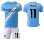 2025-26 Man City kodus&auml;rk #9 Haaland #17 De Bruyne Jalgpallis&auml;rgid 24 gray