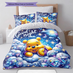Armas Sinine Eeyore ja Karupoeg Puhh Prindiga Voodipesukomplekt &ndash; T&auml;iuslik Laste Magamistoa Kaunistamiseks. 135x200cm