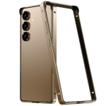 Alumiiniumist metallraamiga &uuml;mbris Samsung Galaxy S26 S25 S24 Ultra Plus jaoks, &auml;riv&auml;rvi, soojuseraldusega, kerge, kaitsekate Galaxy S26 pruun
