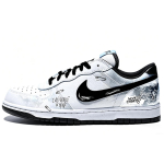 Nike Big Do As You Please Synthetic Leather Coverage Low top Skateboard Shoes Men's White Gray 355152-107(Team2007-) 40.5 white