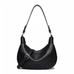 Stiilne k&auml;ekott trendikas Korea stiilis ja lihtne poolkuu kujuline crossbody kott must