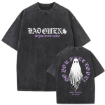 Rock Band Bad Omens Vintage Pesitud T-s&auml;rk Meeste Gooti Punk L&uuml;hikeste Varrukatega T-s&auml;rgid Suvine K&otilde;rge Kvaliteediga Puuvillane T-s&auml;rk Streetwear S gray