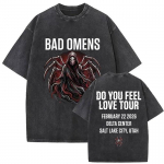 Vintage Pesetud Halvad Ennustused Graafilised T-s&auml;rgid Rock B&auml;nd Klassikaline Punk L&uuml;hikeste Varrukatega T-s&auml;rgid Meeste Gooti R&otilde;ivad T-s&auml;rk Streetwear S