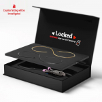 Kuumalt m&uuml;&uuml;dav igavese paari k&auml;ev&otilde;ru: Isetegemise 316L roostevabast terasest kett 925 h&otilde;bedase pandlaga, kaetud 18K kullaga. 925 Silver - 2 Ring Locks (with Black Tool)