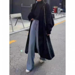 Elegantne vintage kootud mantel talvine pehme lai jakk Korea vabaaja s&uuml;gis-talvine karusnahkne kampsun naistele &uuml;hev&auml;rvilised pikad kampsunid One Size