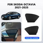 P&auml;ikesevarju kilp Skoda Octavia 4 2020 2021 2022 2023 2024 2025 esiklaasile, tagumise k&uuml;ljeakna p&auml;ikesesirm/kardin. Sedan front 2pcs black