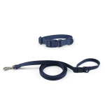 Reguleeritav Koerarihma ja rihma komplekt Elastne rihm Veekindel PVC Lemmiklooma kaelarihmad Kombinatsioon Mustuskindel Pestav Pehme Koerarihmad (Dark Blue,M) tumesinine v&auml;rv