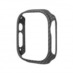 Apple Watch Ultra 3/2/1 jaoks &Uuml;mbris 49mm Aramid S&uuml;sinikkiust &Uuml;mbris Peen Minimalistlik &Otilde;huke Kukkumiskindel Kriimustusvastane Kaitse&uuml;mbris 600D Aramid Matte