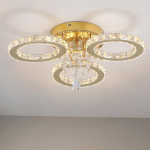 Saksamaa v&auml;lismaal asuv ladu Fcc Ce Kohandatud disain Kaasaegne roostevabast terasest 3 r&otilde;ngast Elutuba LED soe valgus Laevalgusti 30W LED 1 Bulb Yes