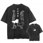 Meeste t&auml;navamood vintage pesuga mustad T-s&auml;rgid anime graafilise tr&uuml;kiga &uuml;lem&otilde;&otilde;duline vabaaja T-s&auml;rk unisex l&uuml;hikeste varrukatega puuvillased T-s&auml;rgid S