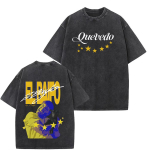 QUEVEDO EL BAIFO Album 2026 Tuuri Graafika Vintage Pesitud T-s&auml;rgid Mehed Naised Mood T-s&auml;rgid L&otilde;tv &Uuml;legabariidiline Unisex Harajuku K&otilde;rge Kvaliteet S mitmev&auml;rviline