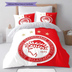 Olympiacos Voodipesu Tekikomplekt Tekikate Padjap&uuml;&uuml;r Kodukaunistus S&uuml;nnip&auml;evakingitus (1 * tekikott + 2 * padjap&uuml;&uuml;ri, ilma s&uuml;damikuta) 135x200cm