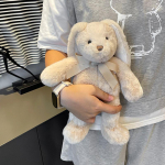 Armas Lop Rabbit Palus m&auml;nguasi Pehme t&auml;idisega pikad k&otilde;rvad J&auml;nkunukk Naljakas beebi magamiskaaslane &Otilde;rn kodukaunistus lastele kingitused 30cm mustjasvalge