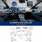 TPU sisemine kaitsekile BMW X3 G45 2025-2026 jaoks Kriimustusvastane l&auml;bipaistev kleebis Set / Transparent / RHD must
