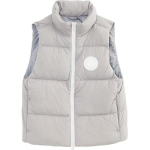 Canada Goose Logo plaaster Seisukrae T&otilde;mblukuga Varrukateta Puhvis alla t&auml;idetud vest Meeste vest Hall 2804MW-439 M white