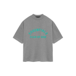 Fear of God Essentials Raskest Jersist L&uuml;hikeste Varrukatega T-s&auml;rk Tume Melange Kaerav&auml;rvi Meeste &Uuml;laosad Hall 125SP242003F L