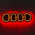 Audi S6618X5.8CM LED-m&auml;rgivalgusti v&auml;lisosa jaoks Audi Q2 Q8 A1 A2 Q3 A3 A4 A5 A6 A7 A8 Q5 Q7 TT-le Auto tagaluugi embleemi kleebise tarvikud 18X5.8CM gray