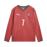 PUMA SS25 Portugal 2026 Pikkade varrukatega Kodune M&auml;ngija S&auml;rk Jalgpallis&auml;rk F&auml;nniversioon Meeste 788142-77 L brown