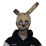 Five Nights at Freddy's Springtrap Mask FNAF 3 M&auml;danenud J&auml;nes Lateksist Rekvisiit Hirmutav Halloweeni Cosplay Peakate T&auml;iskasvanutele roheline