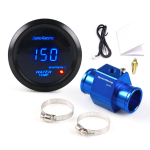 Dynoracing 52MM Digitaalne Sinine LED Veetemperatuuri M&otilde;&otilde;dik 40-150 Celsiust Koos 1/8NPT Veetemperatuuri Tihendustoru Sensor Adapteriga 32MM black