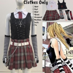 Misa Amane Cosplay Surma Cosplay Kost&uuml;&uuml;m Deb&uuml;&uuml;t Igap&auml;evane Seksikas Kleit Subkultuur Kaelakee GothLoli &Uuml;htne Komplekt M gray
