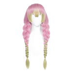 Anime stiilis Mitsuri roosa-roheline v&auml;rvi cosplay t&auml;iskomplekt kost&uuml;&uuml;me, sealhulgas parukas, v&ouml;&ouml;, seelik, pluus, jakk ja aksessuaarid M&Other roheline