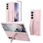 Originaal telefonikate Samsung Galaxy Z Fold 8 Ultra 7 6 5 4 jaoks Kaitsekate alusega Klaasikile Fold7 Silikoonist k&auml;epidemega kate For Galaxy Z Fold 7 roosa