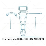 Peugeot e-2008 e-208 2026 2025 2024 jaoks PPF Kaitsekile l&auml;bipaistev TPU LCD Navigatsiooni k&auml;igukangi paneeli keskkonsooli tarvikud Left-hand drive