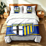 Parma Calcio 1913 (1) 3-osaline komplekt sobiv magamistubadesse pehme ja mugav ideaalne kingitus perele ja s&otilde;pradele Sisaldab &uuml;hte tekikotti ja kahte 140cmx210cm