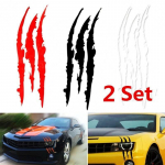 2 komplekti auto esitulede kriimustustriibu kleebisega k&uuml;&uuml;nistriibuga kaldkriipsuga veoauto vin&uuml;&uuml;lkleebised black-1 pcs