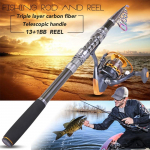 1,8&ndash;3,3 m s&uuml;siniku teleskoop-&otilde;ngekepi ja 13+1BB metallist spinningurulliga kombineeritud &otilde;ngeritva rullide komplekt 1.8M Rod with YB2000 Reel