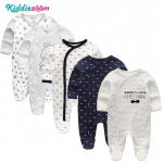 5 tk puuvillased beebide unisex p&uuml;ksid Kombinesoonid vasts&uuml;ndinutele pikkade varrukatega poisiriided 6M