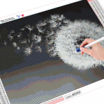 HUACANi teemantmaal v&otilde;ilill 5D DIY teemanttikandiga mosaiikpilt kivist 20*30 cm