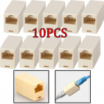 RJ45 Cat5e Coupler Joiner Connector Lairiba Etherneti v&otilde;rgukaabel 10 PCS
