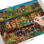 Teemantmaal Fantaasiakivid Teemanttikandid T&auml;ieliku paigutusega Maastik Mosaiik Pilt Kodukaunistus 20X30CM