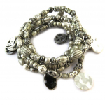 Les Tr&eacute;sors De Lily [F3367] - Bracelet Cr&eacute;ateur 'Cun&eacute;gonde' Argent&eacute; h&otilde;be