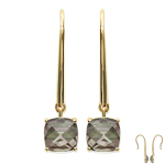 Les Tr&eacute;sors De Lily [K3825] - Boucles Plaqu&eacute; Or 'Unique' taupe dor&eacute; - 26x5x5 mm pruun