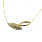 Les Tr&eacute;sors De Lily [P6891] &ndash; kullatud kaelakee 'Sissi' valgest kullast valge