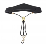 Reguleeritav PU-nahast saksofoni kaelarihm koos messingist teraskonksuga, lisage saksofoni jaoks puuvillane rihm