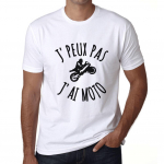 Ultrabasic Homme T-s&auml;rk J peux Pas J Ai Motoa T-s&auml;rk Cadeau Imprime T-s&auml;rk XS valge suitsuv&auml;rv