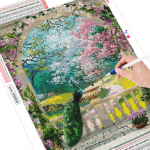 5D teemanttikandid loomne paabulinnu ristpistes isetehtud teemantmaaling mosaiiklill 20X30CM