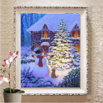 Teemantmaal 5D DIY t&auml;isruudukujuline &uuml;mmargune teemanttikandid ristpistes mosaiik Kodukaunistuse kingitus Full Round 20X30CM