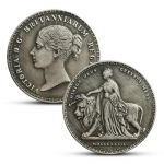 Kopeerige Victoria &Uuml;hendkuningriigi Yuna ja L&otilde;vi viie naelase h&otilde;bem&uuml;ndi 1839. aasta v&auml;lism&uuml;ntide kollektsioon 1pcs