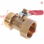 1 tk uusim emase/isase keermega klapi &uuml;hendus 1/8 1/4 3/8 1/2 mitmek&uuml;lgne messingist v&auml;ike kuulventiil 1/2'' - 1/2''