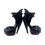 Mustad &Auml;mblikuv&otilde;rgu Moenukukingad Monster High Nukkudele K&otilde;rge Kontsaga Kingad Nuku Aksessuaarid 1/6 Deemon Monsternuku jaoks DIY M&auml;nguasjad must