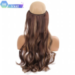 S&uuml;nteetilised sirged juuksepikendused ilma klambrita naturaalses varjatud salajases valejuukset&uuml;kis kiud s&uuml;nteetilised lainelised juuksed