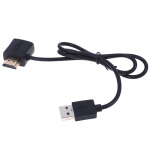 50 cm USB 2.0 Hdmi isasest-naisest adapteri pikendi toitepistiku kaabel must