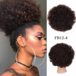 LUPU Hairpiece Juuksed Afro Chignon S&uuml;nteetilised Juuksepulk L&uuml;hike Krussis Lokkis N&ouml;&ouml;riga hobusesaba Looduslikud v&otilde;ltsjuuksed naistele