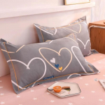 Padjap&uuml;&uuml;r Pure Cotton Paar &uuml;ksikuid padjap&uuml;&uuml;re harjatud ja paksendatud 48x74cm T&auml;iskasvanute pastoraalses stiilis puuvillane pehme padja s&uuml;damik