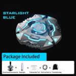Shield Fidget Spinnerid, hall metallist sinise helendav, vastupidav kiire vaikne laager, s&otilde;rmek&auml;e vurr t&auml;iskasvanutele ja lastele (Kaasas taskulamp) 5*5*1.4cm sinine